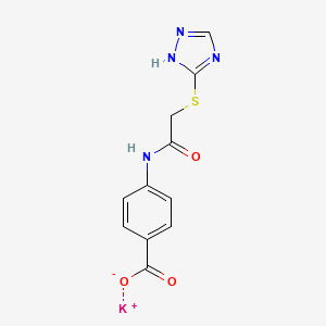 molecular formula C11H9KN4O3S B4952432 potassium 4-{[(1H-1,2,4-triazol-5-ylthio)acetyl]amino}benzoate 