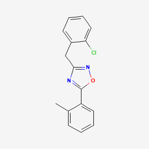 molecular formula C16H13ClN2O B4952442 3-(2-chlorobenzyl)-5-(2-methylphenyl)-1,2,4-oxadiazole 