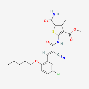 methyl 5-(aminocarbonyl)-2-({3-[5-chloro-2-(pentyloxy)phenyl]-2-cyanoacryloyl}amino)-4-methyl-3-thiophenecarboxylate