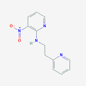 molecular formula C12H12N4O2 B495245 3-nitro-N-(2-pyridin-2-ylethyl)pyridin-2-amine CAS No. 666698-08-4