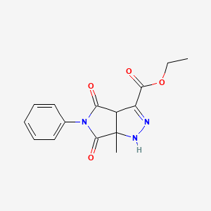 ethyl 6a-methyl-4,6-dioxo-5-phenyl-1,3a,4,5,6,6a-hexahydropyrrolo[3,4-c]pyrazole-3-carboxylate