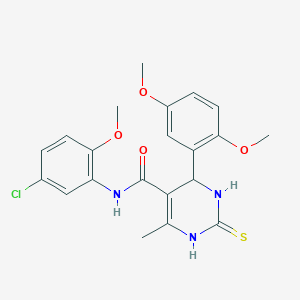 N-(5-chloro-2-methoxyphenyl)-4-(2,5-dimethoxyphenyl)-6-methyl-2-thioxo-1,2,3,4-tetrahydro-5-pyrimidinecarboxamide