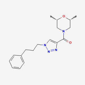 (2R*,6S*)-2,6-dimethyl-4-{[1-(3-phenylpropyl)-1H-1,2,3-triazol-4-yl]carbonyl}morpholine