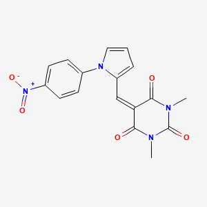 1,3-DIMETHYL-5-{[1-(4-NITROPHENYL)-1H-PYRROL-2-YL]METHYLIDENE}-1,3-DIAZINANE-2,4,6-TRIONE