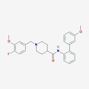 1-(4-fluoro-3-methoxybenzyl)-N-(3'-methoxy-2-biphenylyl)-4-piperidinecarboxamide