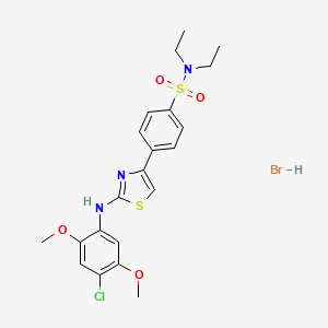 4-{2-[(4-chloro-2,5-dimethoxyphenyl)amino]-1,3-thiazol-4-yl}-N,N-diethylbenzenesulfonamide hydrobromide