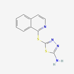 molecular formula C11H8N4S2 B4952514 5-(1-isoquinolinylthio)-1,3,4-thiadiazol-2-amine 