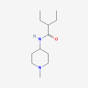 molecular formula C12H24N2O B4952520 2-ethyl-N-(1-methyl-4-piperidinyl)butanamide 