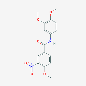 molecular formula C16H16N2O6 B4952537 N-(3,4-dimethoxyphenyl)-4-methoxy-3-nitrobenzamide 