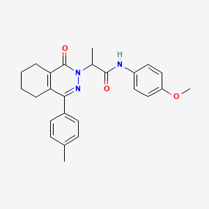 N-(4-methoxyphenyl)-2-[4-(4-methylphenyl)-1-oxo-5,6,7,8-tetrahydrophthalazin-2(1H)-yl]propanamide