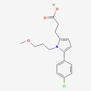 molecular formula C17H20ClNO3 B4952581 3-[5-(4-chlorophenyl)-1-(3-methoxypropyl)-1H-pyrrol-2-yl]propanoic acid 