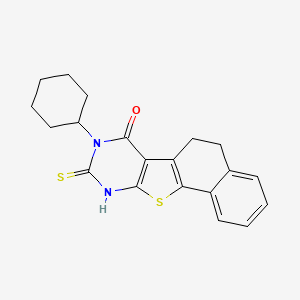 8-cyclohexyl-9-mercapto-5,8-dihydronaphtho[2',1':4,5]thieno[2,3-d]pyrimidin-7(6H)-one