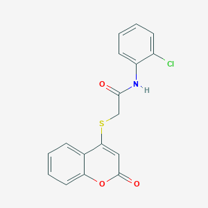 molecular formula C17H12ClNO3S B495262 N-(2-chlorophenyl)-2-[(2-oxo-2H-chromen-4-yl)sulfanyl]acetamide 