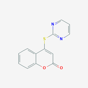 molecular formula C13H8N2O2S B495264 4-(2-pyrimidinylsulfanyl)-2H-chromen-2-one 