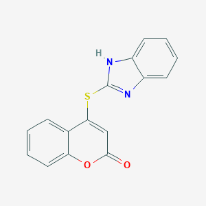 molecular formula C16H10N2O2S B495265 4-(1H-benzimidazol-2-ylsulfanyl)-2H-chromen-2-one 