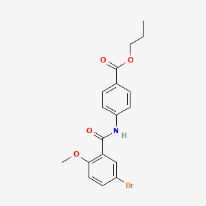 molecular formula C18H18BrNO4 B4952659 propyl 4-[(5-bromo-2-methoxybenzoyl)amino]benzoate 