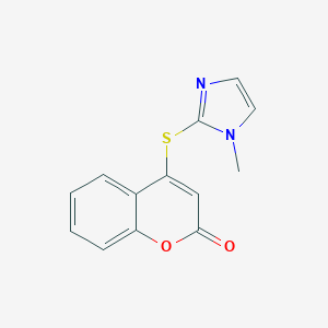 molecular formula C13H10N2O2S B495267 4-[(1-methyl-1H-imidazol-2-yl)sulfanyl]-2H-chromen-2-one 