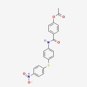 4-[({4-[(4-nitrophenyl)thio]phenyl}amino)carbonyl]phenyl acetate