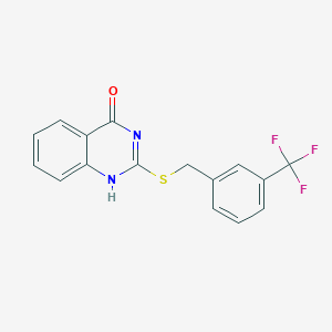 molecular formula C16H11F3N2OS B495269 2-[[3-(trifluoromethyl)phenyl]methylsulfanyl]-1H-quinazolin-4-one 