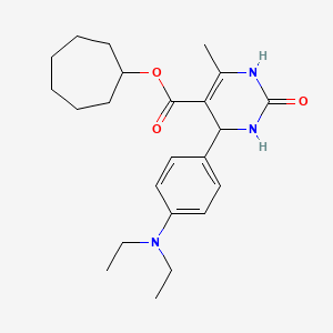 Cycloheptyl 4-[4-(diethylamino)phenyl]-6-methyl-2-oxo-1,2,3,4-tetrahydropyrimidine-5-carboxylate