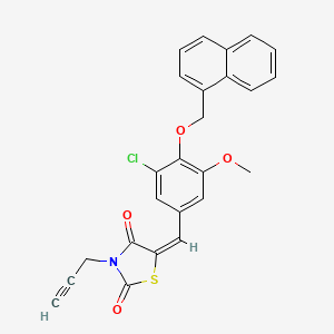 5-[3-chloro-5-methoxy-4-(1-naphthylmethoxy)benzylidene]-3-(2-propyn-1-yl)-1,3-thiazolidine-2,4-dione