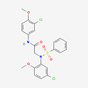 N~1~-(3-chloro-4-methoxyphenyl)-N~2~-(5-chloro-2-methoxyphenyl)-N~2~-(phenylsulfonyl)glycinamide