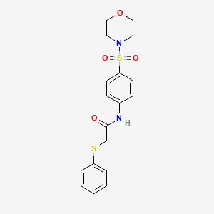 N-[4-(4-morpholinylsulfonyl)phenyl]-2-(phenylthio)acetamide