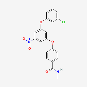 molecular formula C20H15ClN2O5 B4952746 4-[3-(3-chlorophenoxy)-5-nitrophenoxy]-N-methylbenzamide 