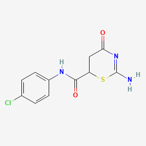 2-amino-N-(4-chlorophenyl)-4-oxo-5,6-dihydro-4H-1,3-thiazine-6-carboxamide