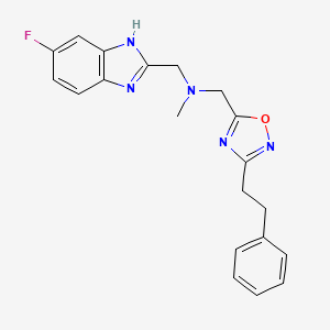 1-(6-fluoro-1H-benzimidazol-2-yl)-N-methyl-N-{[3-(2-phenylethyl)-1,2,4-oxadiazol-5-yl]methyl}methanamine