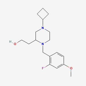 2-[4-cyclobutyl-1-(2-fluoro-4-methoxybenzyl)-2-piperazinyl]ethanol