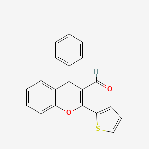 molecular formula C21H16O2S B4952781 4-(4-methylphenyl)-2-(2-thienyl)-4H-chromene-3-carbaldehyde 