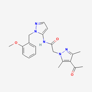 2-(4-acetyl-3,5-dimethyl-1H-pyrazol-1-yl)-N-[1-(2-methoxybenzyl)-1H-pyrazol-5-yl]acetamide