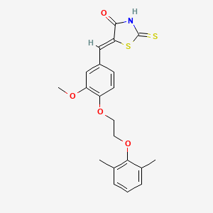 5-{4-[2-(2,6-dimethylphenoxy)ethoxy]-3-methoxybenzylidene}-2-thioxo-1,3-thiazolidin-4-one