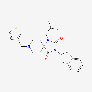 3-(2,3-dihydro-1H-inden-2-yl)-1-isobutyl-8-(3-thienylmethyl)-1,3,8-triazaspiro[4.5]decane-2,4-dione