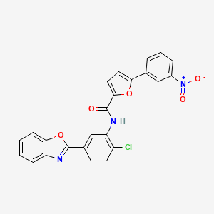 molecular formula C24H14ClN3O5 B4952813 N-[5-(1,3-benzoxazol-2-yl)-2-chlorophenyl]-5-(3-nitrophenyl)-2-furamide 