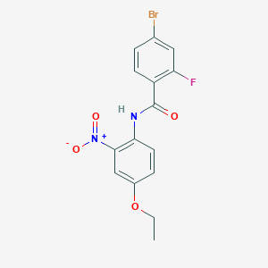 molecular formula C15H12BrFN2O4 B4952830 4-bromo-N-(4-ethoxy-2-nitrophenyl)-2-fluorobenzamide 