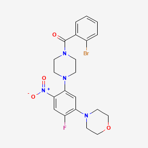 4-{5-[4-(2-bromobenzoyl)-1-piperazinyl]-2-fluoro-4-nitrophenyl}morpholine