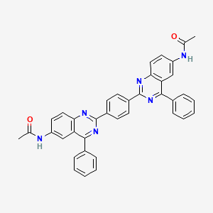 molecular formula C38H28N6O2 B4952867 N,N'-[1,4-phenylenebis(4-phenyl-2,6-quinazolinediyl)]diacetamide 