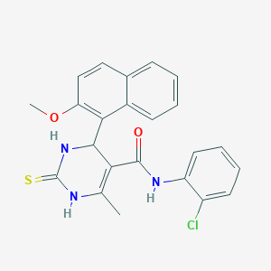 N-(2-chlorophenyl)-4-(2-methoxy-1-naphthyl)-6-methyl-2-thioxo-1,2,3,4-tetrahydro-5-pyrimidinecarboxamide