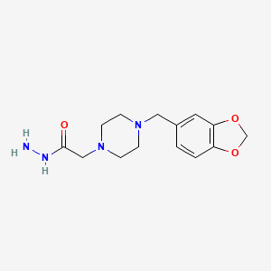 2-[4-(1,3-benzodioxol-5-ylmethyl)-1-piperazinyl]acetohydrazide