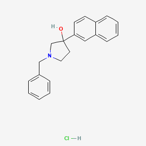 molecular formula C21H22ClNO B4952909 1-benzyl-3-(2-naphthyl)-3-pyrrolidinol hydrochloride 