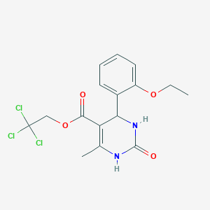 2,2,2-trichloroethyl 4-(2-ethoxyphenyl)-6-methyl-2-oxo-1,2,3,4-tetrahydro-5-pyrimidinecarboxylate