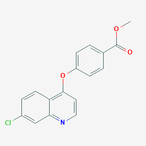 molecular formula C17H12ClNO3 B495293 Methyl 4-[(7-chloro-4-quinolinyl)oxy]benzoate 