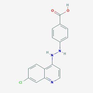 molecular formula C16H12ClN3O2 B495294 4-[2-(7-Chloro-4-quinolinyl)hydrazino]benzoic acid 