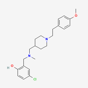 molecular formula C23H31ClN2O2 B4952961 4-chloro-2-{[({1-[2-(4-methoxyphenyl)ethyl]-4-piperidinyl}methyl)(methyl)amino]methyl}phenol 