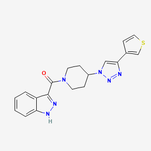 1H-indazol-3-yl-[4-(4-thiophen-3-yltriazol-1-yl)piperidin-1-yl]methanone