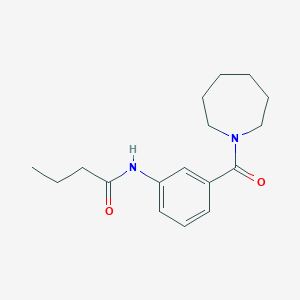 molecular formula C17H24N2O2 B4952986 N-[3-(1-azepanylcarbonyl)phenyl]butanamide 