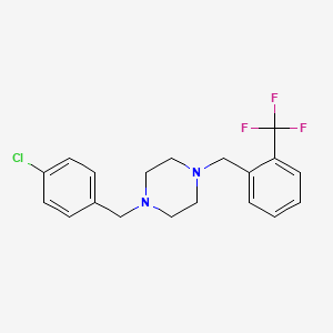 1-[(4-Chlorophenyl)methyl]-4-[[2-(trifluoromethyl)phenyl]methyl]piperazine