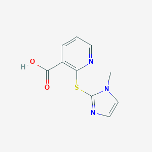 molecular formula C10H9N3O2S B495300 2-[(1-methyl-1H-imidazol-2-yl)sulfanyl]nicotinic acid 